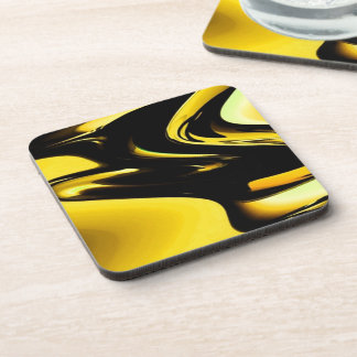 Gold And Black Pop Art Drink Coaster