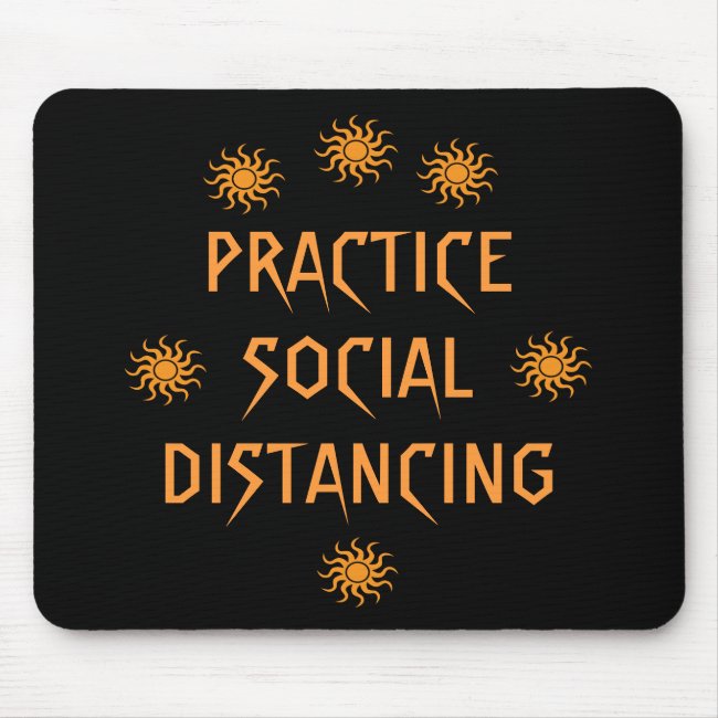 Gold and Black Practice Social Distancing Mousepad