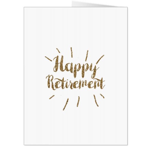 Gold and Black Retirement Big Card | Zazzle