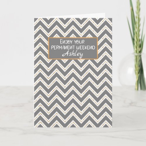 Gold and Black Retirement Congratulations Card