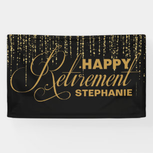 retirement signs banners