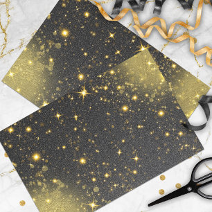 Gold And Black Sparkly Bling Festive Luxury Glam Tissue Paper