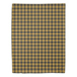 Gold And Black Sporty Plaid Duvet Cover at Zazzle