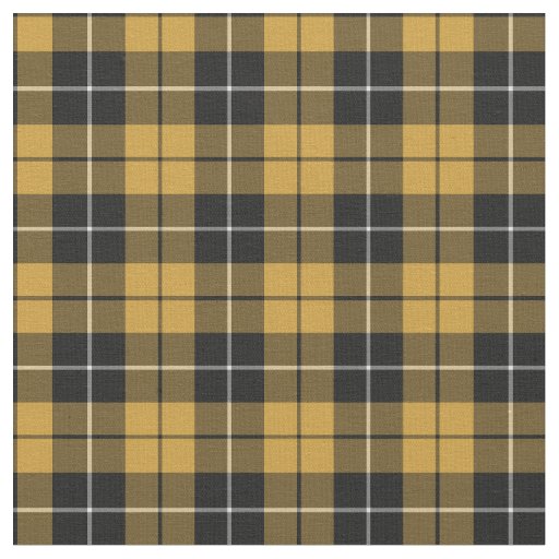 Gold and Black Sporty Plaid Fabric