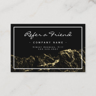 Gold and black stone  business card