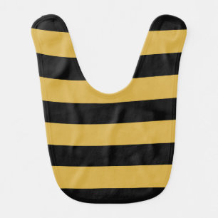 Gold and black stripes elegant Baby Bib