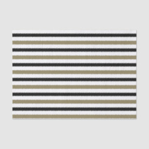 Gold and Black Stripes Tissue Paper