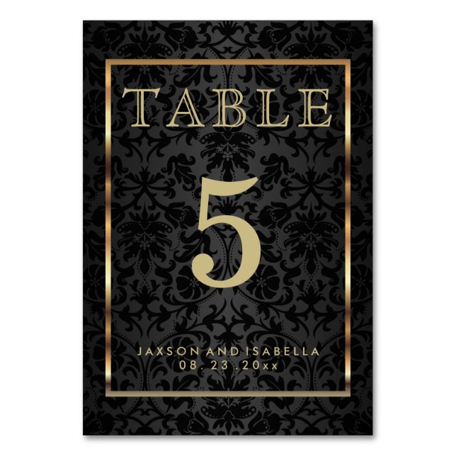Gold and Black - Table Card (Front)