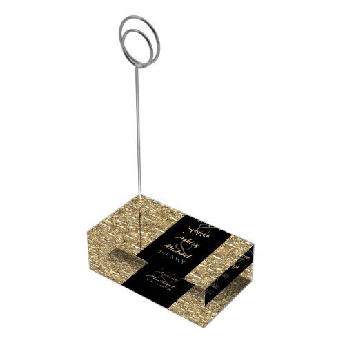 Gold and Black Table Card Holder