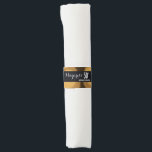 Gold and black theme, 50th birthday napkin bands<br><div class="desc">Enhance the elegance of your 50th birthday party with our Gold and Black Theme Napkin Bands. These sophisticated napkin bands showcase a luxurious gold and black color scheme, perfectly complementing the grandeur of a milestone celebration. Fully customizable, these napkin bands allow you to add a personal touch to your party...</div>
