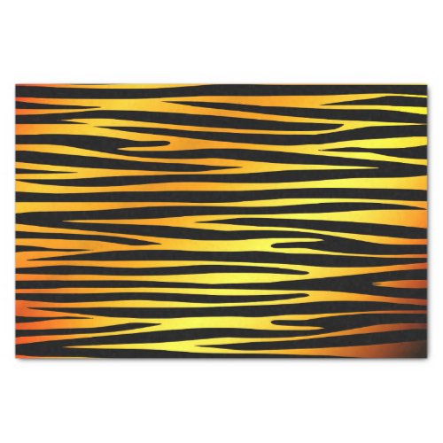 Gold and black tiger like stripes pattern animals tissue paper