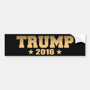 Gold and Black Trump 2016 Bumper Sticker