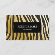 Gold and black zebra stripes print