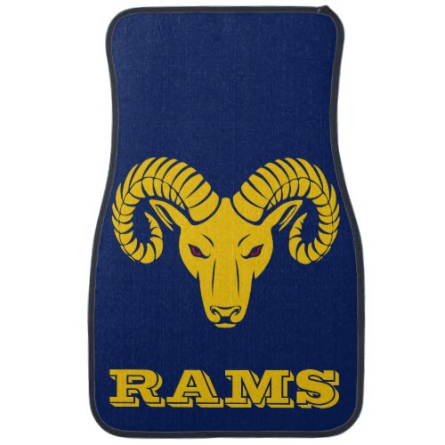 Gold and Blue Aries Rams Car Floor Mat