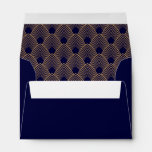 Gold and Blue Art Deco Pattern Envelope