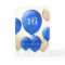 Gold and Blue Balloons 16th Birthday Card