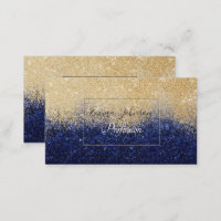 Gold Blue Glitter Ombre Luxury Design Greeting Card for Sale by  NdesignTrend