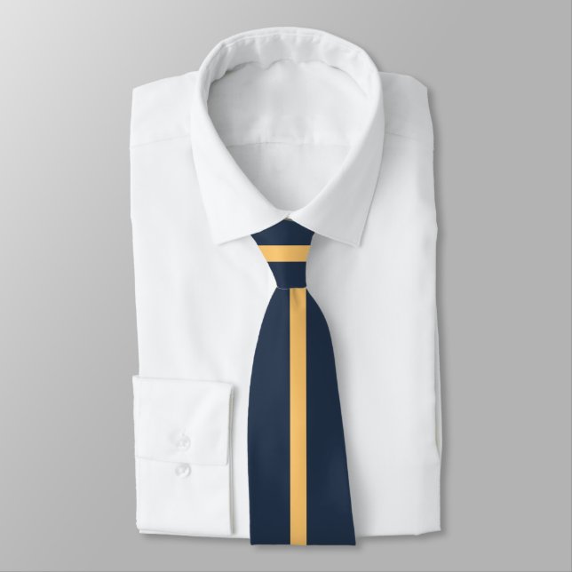 Gold and Blue Neck Tie (Tied)