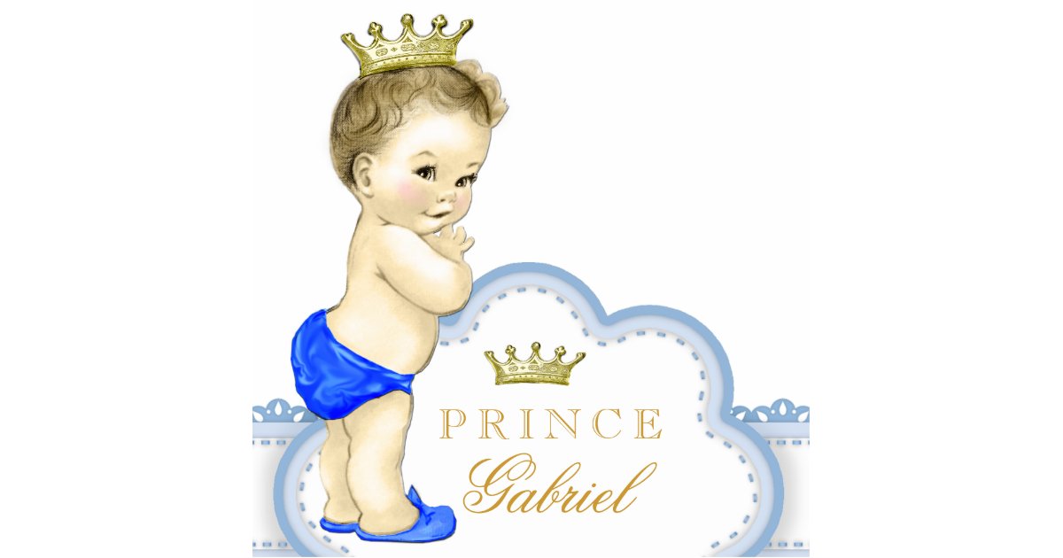 Gold and Blue Prince Baby Boy Cutout | Zazzle.com