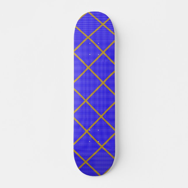 Gold and Blue SkateBoard Deck (Front)