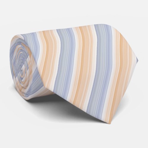 Gold and Blue Striped Pattern Neck Tie