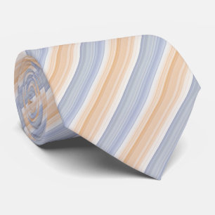 Gold and Blue Striped Pattern Neck Tie