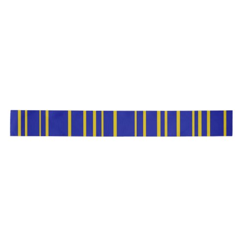 Gold and Blue Striped Ribbon