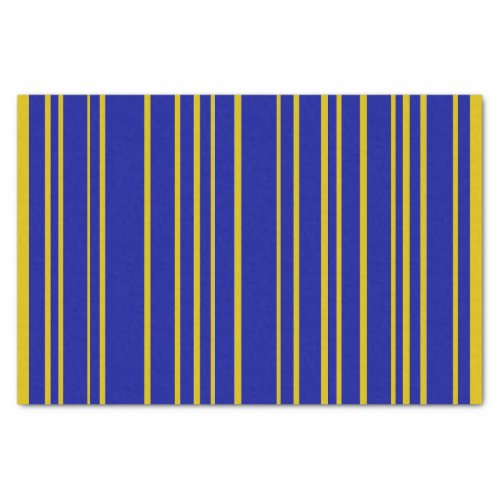 Gold and Blue Stripes Tissue Paper