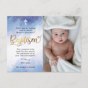 Details about   Personalised Photo Christening Invitations Boys Girl Baptism Invites Postcard 