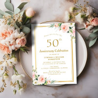 gold and blush 50th wedding anniversary