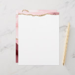 gold and blush agate  letterhead<br><div class="desc">hand written lettering design on a colorful gold and blush agate marble watercolor agate.</div>