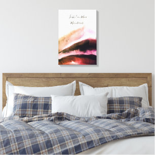Gold and Blush Pink Grungy Mountains Canvas Print