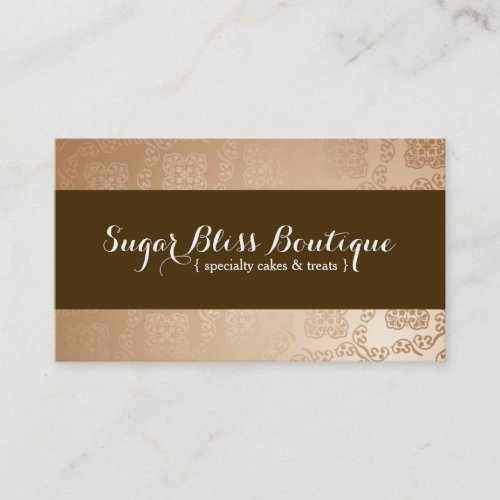 Gold and Brown Bakery Business Card