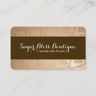Gold and Brown Bakery Business Card