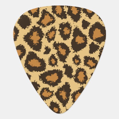 Gold and Brown Leopard Animal Print  Guitar Pick