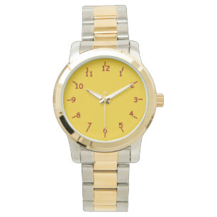 Gold and Burgundy Watch