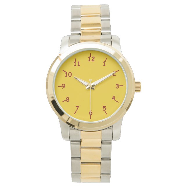 Gold and Burgundy Watch (Front)
