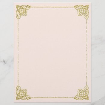 Gold And Bush Stationery Writing Paper 8 5x11 by 17Minutes at Zazzle