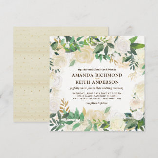 Gold and Champagne Wedding Invitations