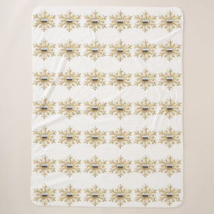 Gold and Chrome Sherpa Blanket 