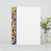 gold and cobalt brocade (Standing Front)