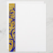 gold and cobalt brocade (Front/Back)