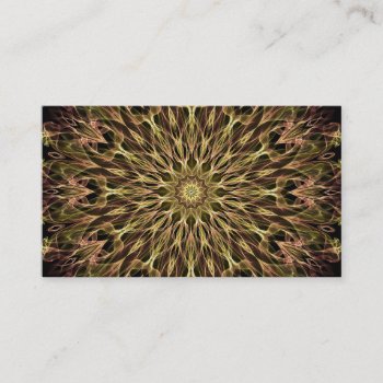 Gold And Copper Kaleidoscope Business Card by WavingFlames at Zazzle