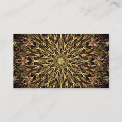 Gold and Copper Kaleidoscope Business Card