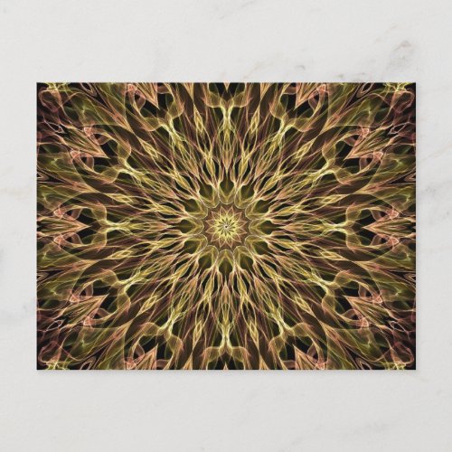 Gold and Copper Kaleidoscope Postcard