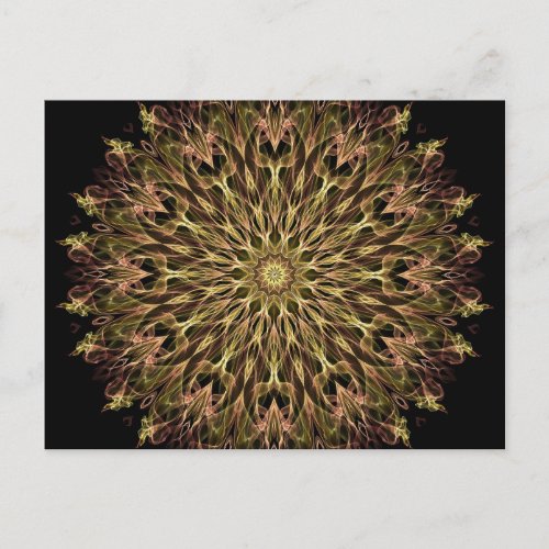 Gold and Copper Kaleidoscope Postcard