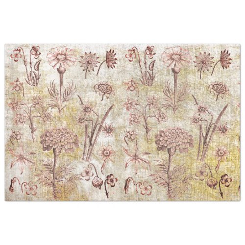 GOLD AND COPPER WILDFLOWER TAPESTRY TISSUE PAPER