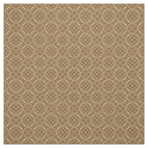 Gold and Cream Medallions Pattern Fabric