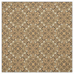 Gold and Cream Medallions Pattern Fabric