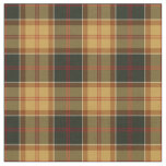 Gold and Dark Green Rustic Plaid Fabric